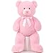MorisMos 47inch Giant Teddy Bear Stuffed Animal 4ft Big Teddy Bear Plush for Baby Shower Cuddly Large Stuffed Bear Gifts for Kids Girls Girlfriend Women on Valentine Christmas BirthdayPink - Image 3