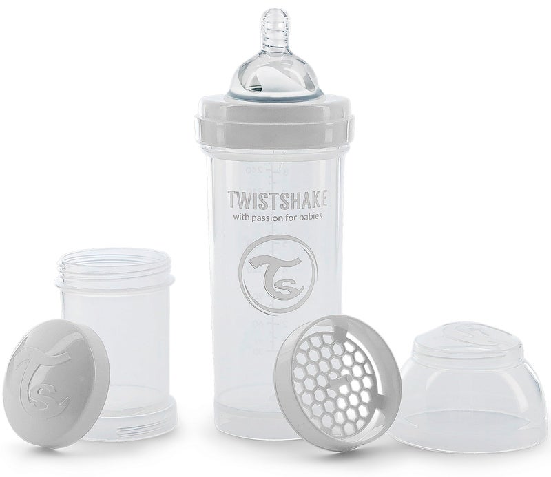 Twistshake Anti-Colic 260ml/8oz Pastel White - Image 1