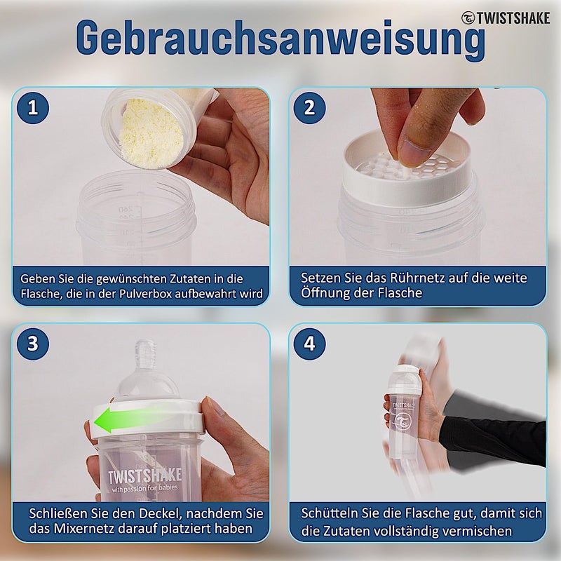 Twistshake Anti-Colic 260ml/8oz Pastel White - Image 2