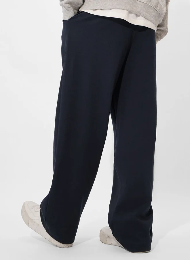 The Souled Store  The Souled Store Men Korean Solid Navy Blue Joggers  | Best Price UAE