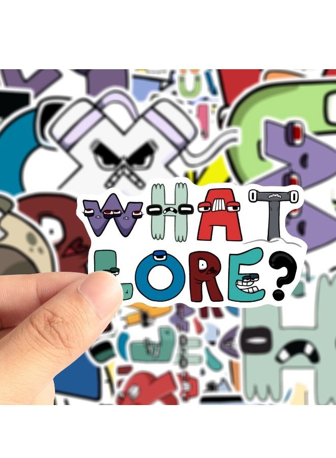 50 Pcs Alphabet Lore Stickers, Vinyl Waterproof Stickers for Laptop,Skateboard, Water Bottles,Computer,Phone,Guitar,Cartoon Stickers for Kids Teens Adult - Image 5