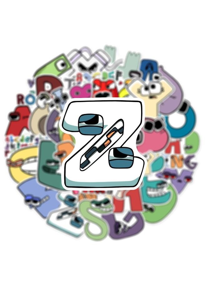 50 Pcs Alphabet Lore Stickers, Vinyl Waterproof Stickers for Laptop,Skateboard, Water Bottles,Computer,Phone,Guitar,Cartoon Stickers for Kids Teens Adult - Image 2