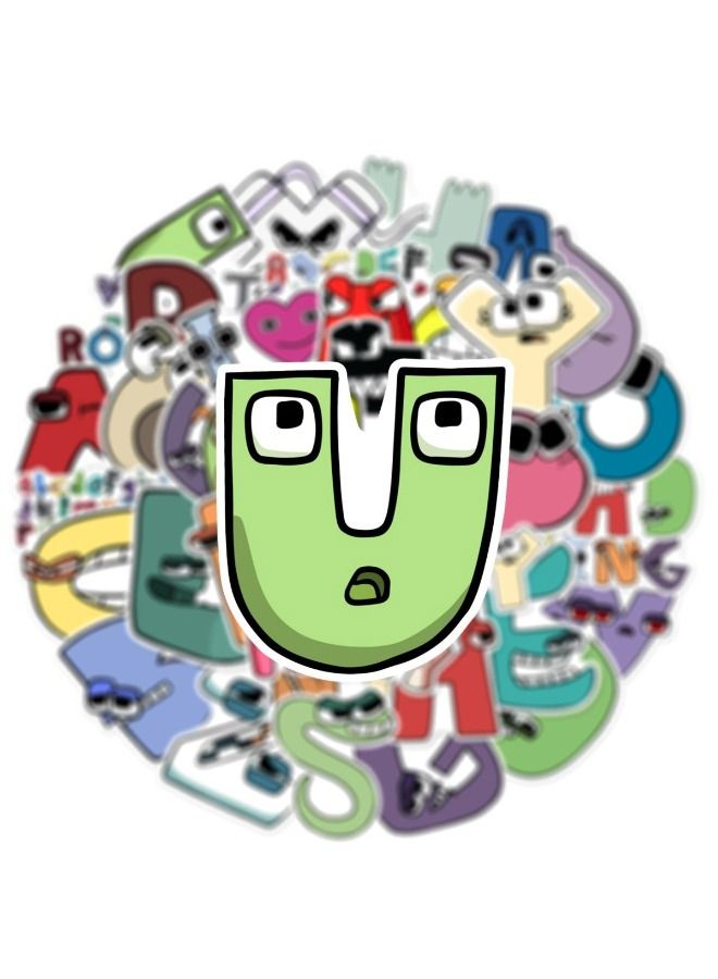 50 Pcs Alphabet Lore Stickers, Vinyl Waterproof Stickers for Laptop,Skateboard, Water Bottles,Computer,Phone,Guitar,Cartoon Stickers for Kids Teens Adult - Image 3