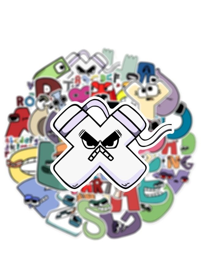 50 Pcs Alphabet Lore Stickers, Vinyl Waterproof Stickers for Laptop,Skateboard, Water Bottles,Computer,Phone,Guitar,Cartoon Stickers for Kids Teens Adult - Image 4