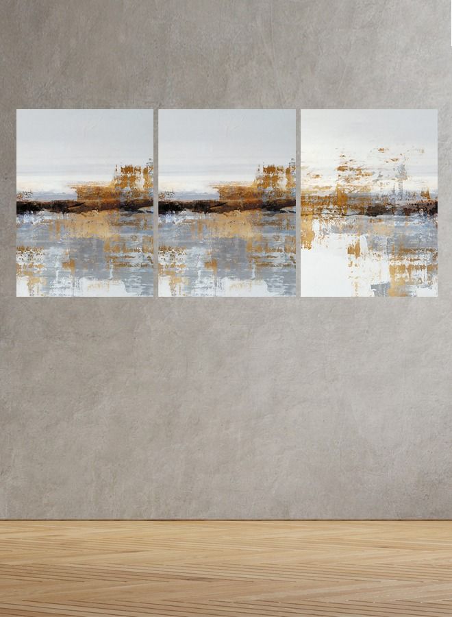 Marktna Decorative Wall Art Painting With an Abstract Design, 3 Pieces,Size 120x60cm - Image 1