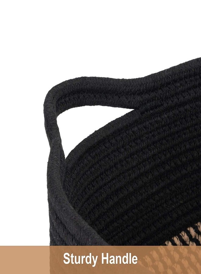 ALBY ☆LBY® jute Cotton Storage Gift Basket, Rectangle case for Closet, Packing, Wedding Packaging Organizer Box Jute Basket Handwoven Eco-Friendly Foldable Storage Basket Bins Organizer (Large, brown) - Image 3