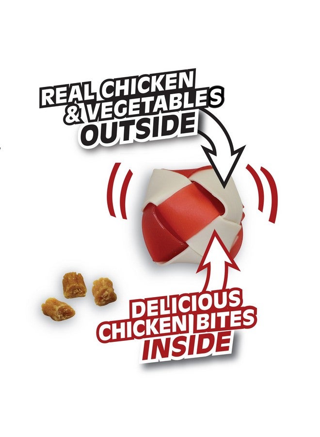 DreamBone RattleBall Small Chews 14 Count, Rawhide-Free Chews For Dogs, With Real Chicken Treats Inside - Image 3