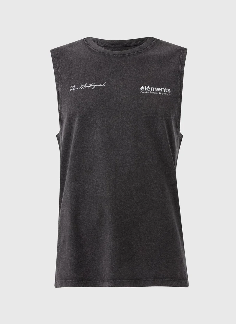 Matalan Black Washed Tank Vest