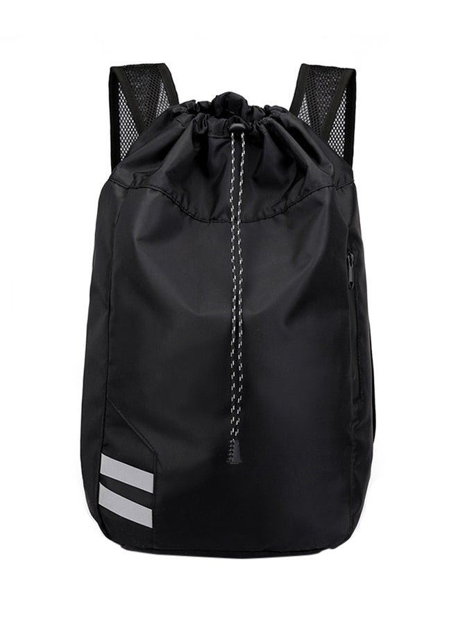 Large Capacity Drawstring Waist Sports Training Backpack Black