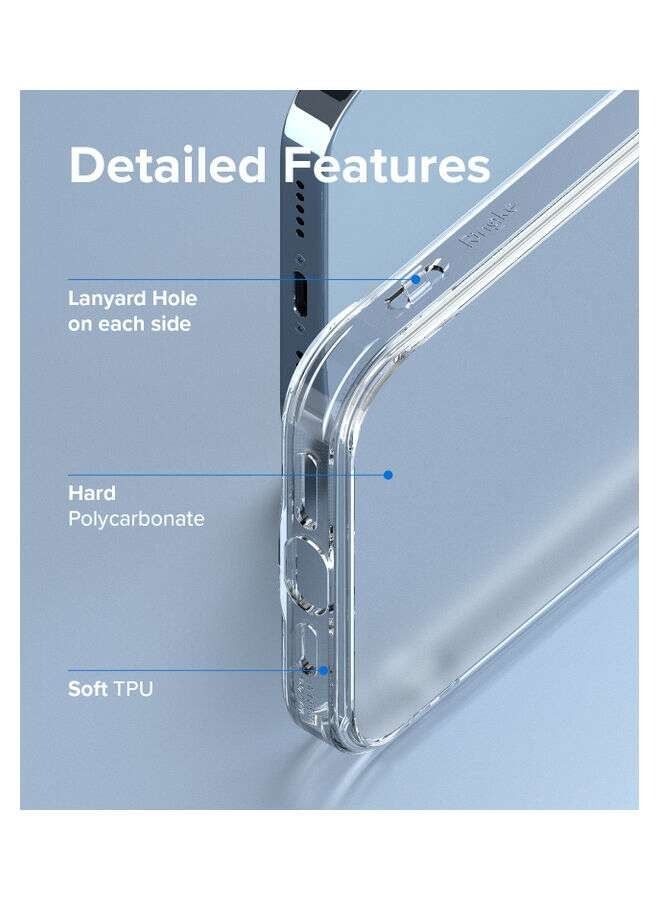 مقاوم للصدمات شفاف مقاوم للصدمات بتقنية التخفيف من تأثير الصدمات المرتفعة غطاء خلفي فيوجن لهاتف iPhone 13 Pro شفاف - Image 5