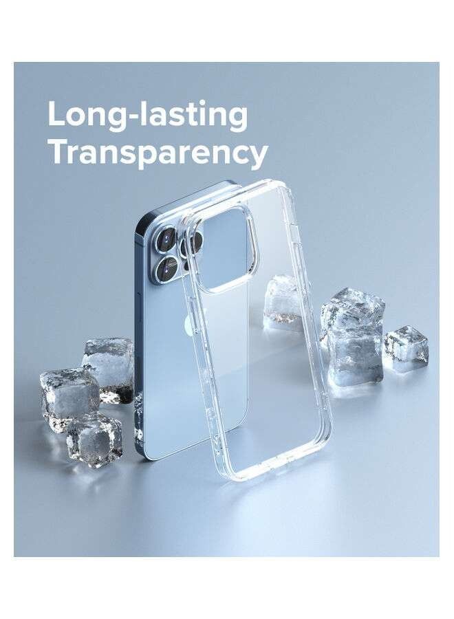 مقاوم للصدمات شفاف مقاوم للصدمات بتقنية التخفيف من تأثير الصدمات المرتفعة غطاء خلفي فيوجن لهاتف iPhone 13 Pro شفاف - Image 3