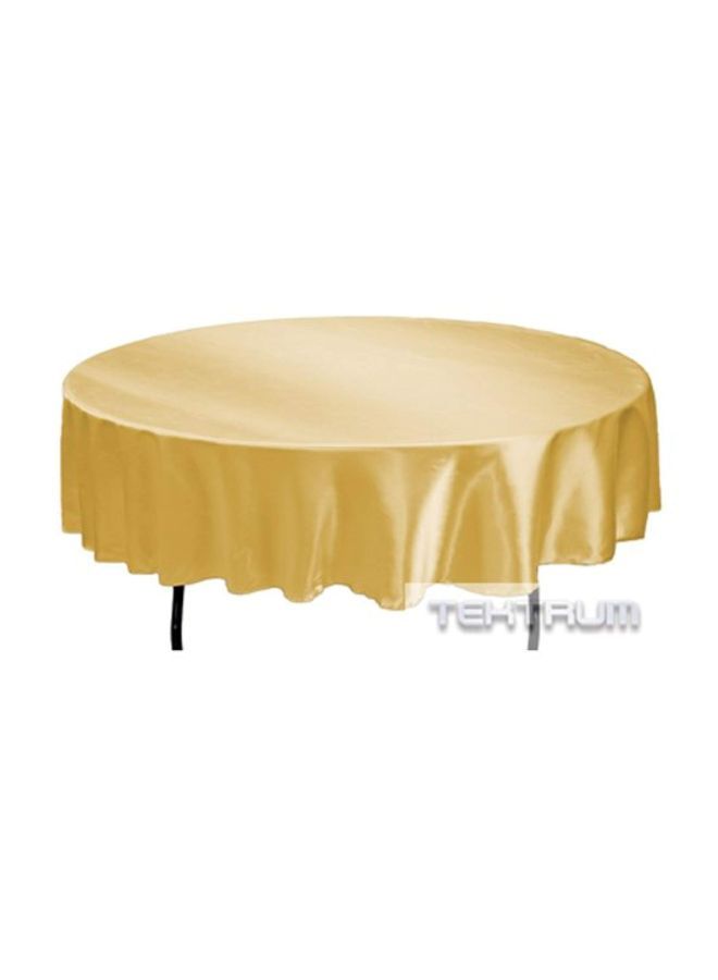 Tektrum 70 INCH Round Silky Satin Tablecloth - Premium Fabric (Gold) - Image 3