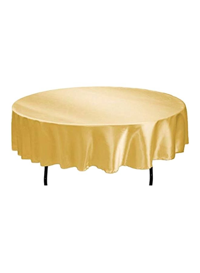 Tektrum 70 INCH Round Silky Satin Tablecloth - Premium Fabric (Gold) - Image 1