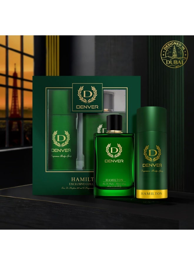 DENVER Hamilton Gift Pack - Deodorant 150 ML + Perfume 100 ML - Image 2
