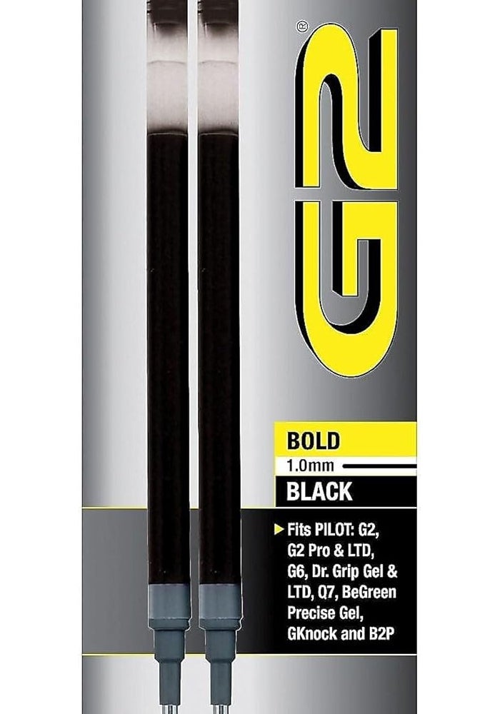 Pilot G2 Gel Ink Refills, Bold Point 1 mm, Black, Pack of 2 - Image 2