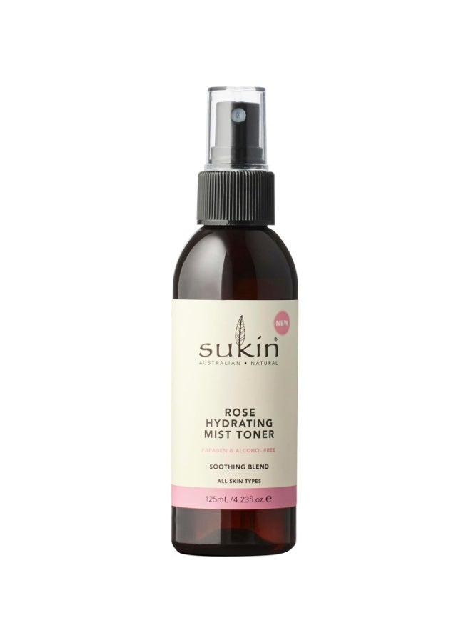 Sukin Rose Hydrating Mist Toner | Facial Mist Toner | Hydrates, Refreshes & Softens Skin | Rosewater Soothing Formula | Lightweight & Revitalising Spray | 100% Vegan & Cruelty-Free | 125ml - Image 1