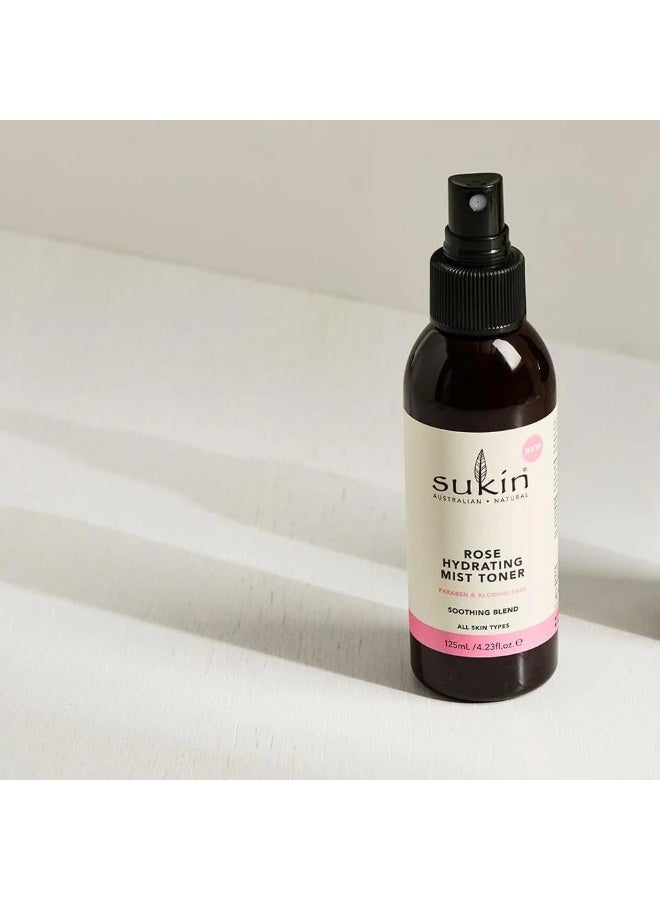 Sukin Rose Hydrating Mist Toner | Facial Mist Toner | Hydrates, Refreshes & Softens Skin | Rosewater Soothing Formula | Lightweight & Revitalising Spray | 100% Vegan & Cruelty-Free | 125ml - Image 2