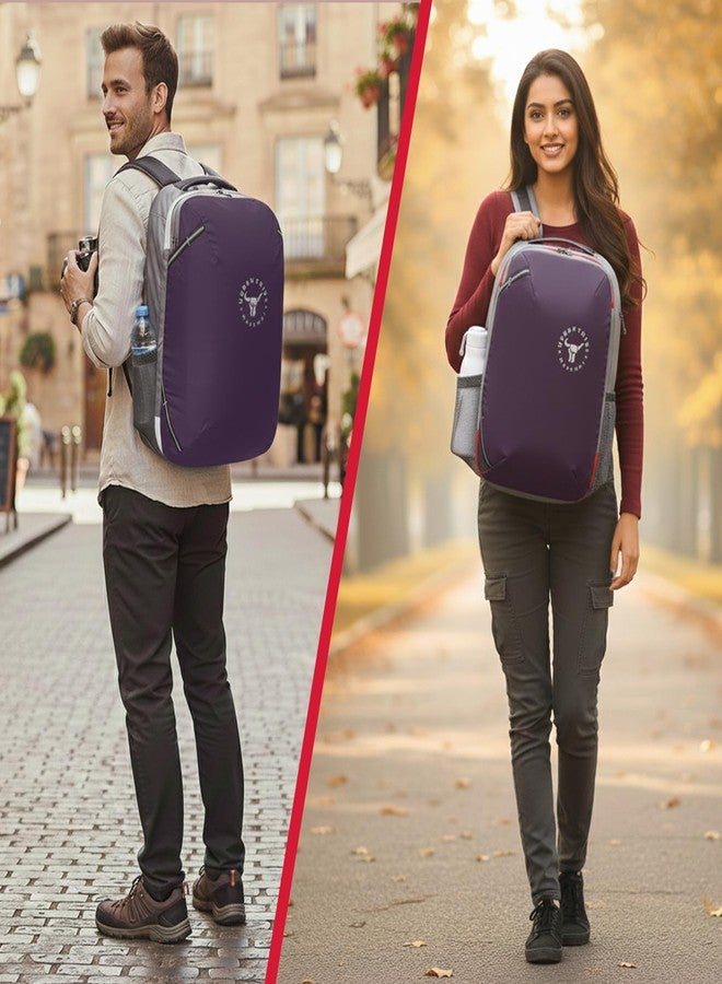 URBAN TRIBE Amigo 31L Laptop Backpack Bag For Men & Women,School/College/Office Bag For Boys&Girls,Expandable Overnighter Casual Hiking Travel Bag With Suitcase 3 Compartment,Travel Bagpack Color-Wine - Image 3