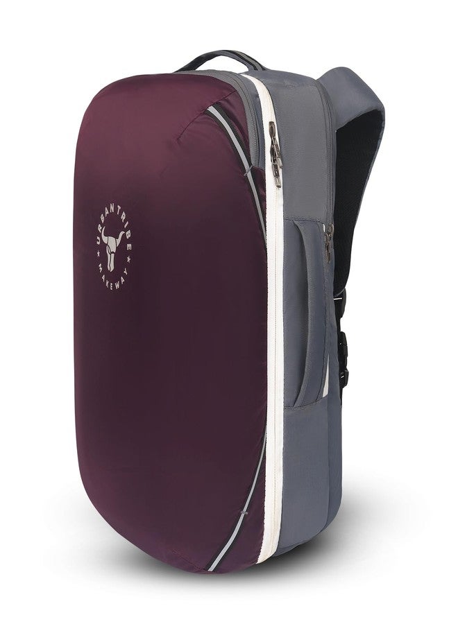URBAN TRIBE Amigo 31L Laptop Backpack Bag For Men & Women,School/College/Office Bag For Boys&Girls,Expandable Overnighter Casual Hiking Travel Bag With Suitcase 3 Compartment,Travel Bagpack Color-Wine - Image 1