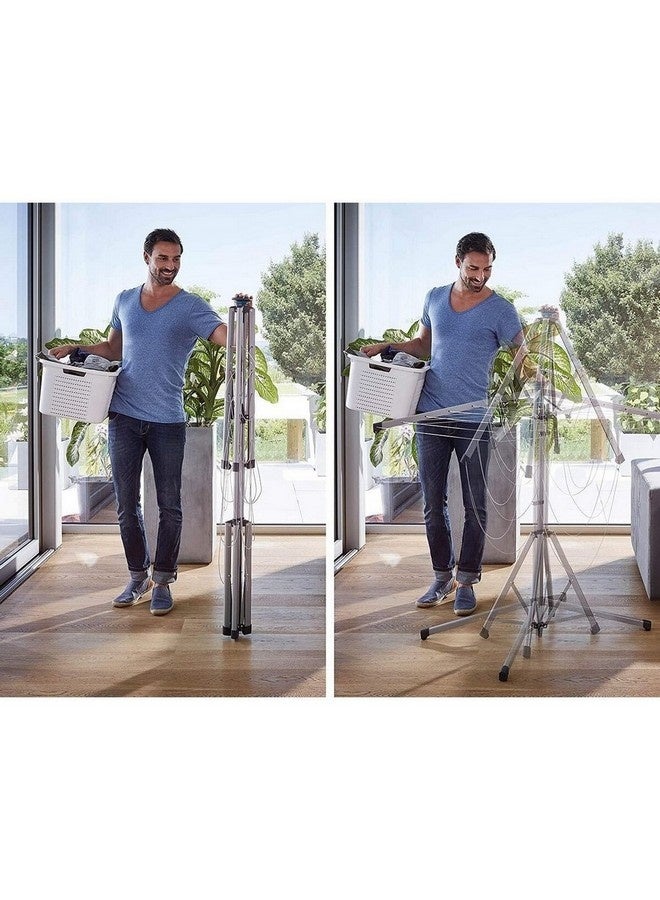 ليفهيت لينوبوب -أب منشر غسيل دوّار قائم بحجم مدمج، فضي وتركواز، 14 متر 82500 - Image 4