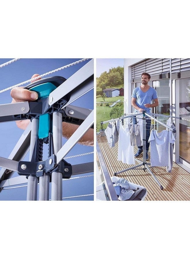 ليفهيت لينوبوب -أب منشر غسيل دوّار قائم بحجم مدمج، فضي وتركواز، 14 متر 82500 - Image 3