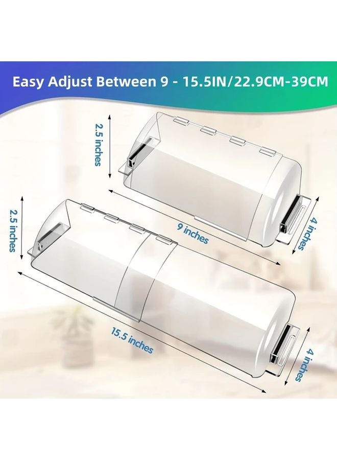 2 Pack Magnetic Adjustable Heating Air Vent Deflector Covers Clear 9 15 Inch - Image 4
