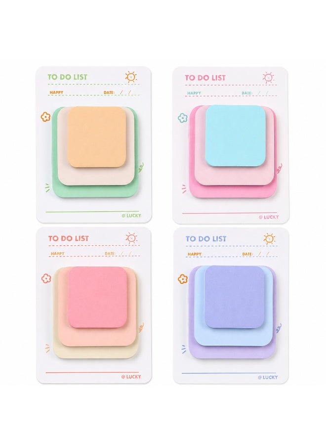 Tanyaz Sticky Notes Set, 4 Books, 360 Sheets Total, Pastel Self Adhesive Memo Pads, To Do List Notes for Office School Home Planner Notebook Laptop - Image 2