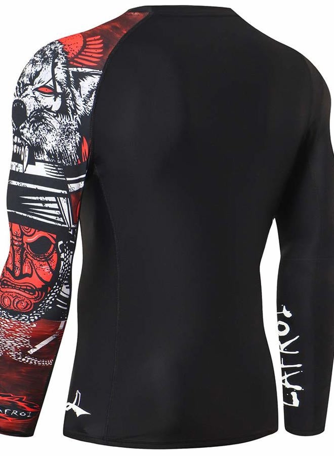 LAFROI Men's Long Sleeve Upf 50+ Baselayer Rash Guard-CLYYB, Asym Warrior, XL - Image 5