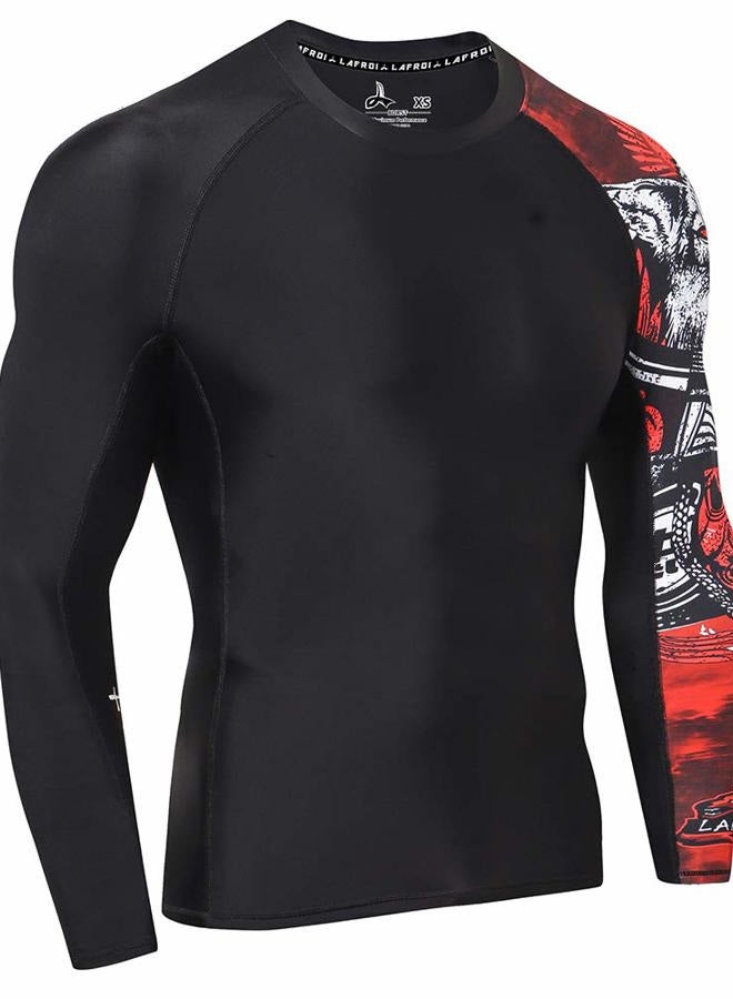 LAFROI Men's Long Sleeve Upf 50+ Baselayer Rash Guard-CLYYB, Asym Warrior, XL - Image 4