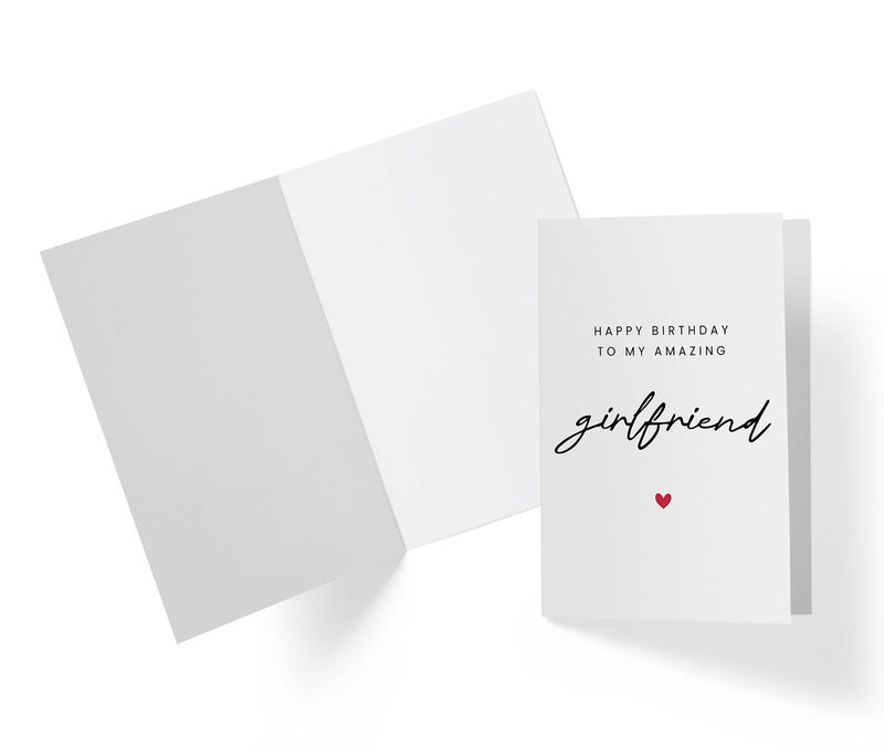 Karto Sweet Birthday Card for Girlfriend Her - Large 5.5x8.5 inch Girlfriend Birthday Cards - Simple - Image 2