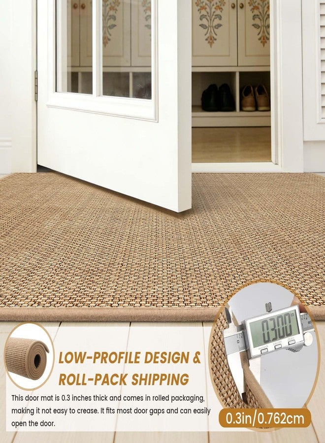 SMILOOL Front Door Mat Indoor Entrance, 17" x 30" Non-Slip Inside Door Mats for Entryway, Dirt Resistant and Absorbent Washable Doormat, Low Profile Entry Way Doormats, Floor Mats for House, Beige - Image 5