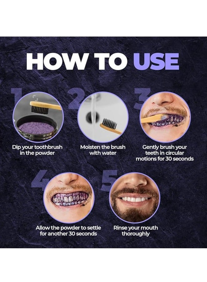BEARDO Beardo PurpleX Teeth Whitening Powder, 50g | Stain Removal and Teeth Whitening Solution | Enamel Safe | Prevents Bad Breath | With Papain and Bromelain Enzymes for Stain removal | Peroxide Free - Image 5