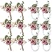 Canlierr Canlierr 12 Pcs Flower Wrist Corsage Boutonniere Set Rose for Prom Men Wedding Flowers Accessories Suit Decorations  - Image 2