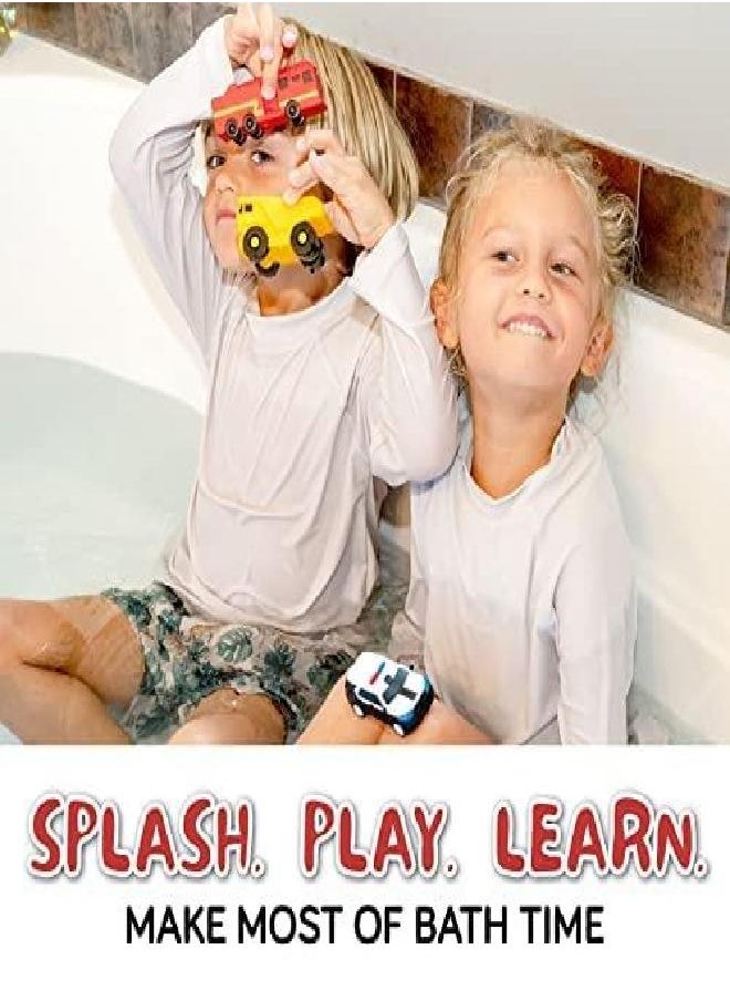SplashEZ No Hole Bath Toys for Babies and Toddlers, Car Mold Free Bath Toys, Non Squirting Bath Toys no Mold for Tub, Beach, Pool, BPA-Free, Safe, Fun Infant Baby Bath Toys No Holes 0 1-3 6 12 18 Month  - Image 3
