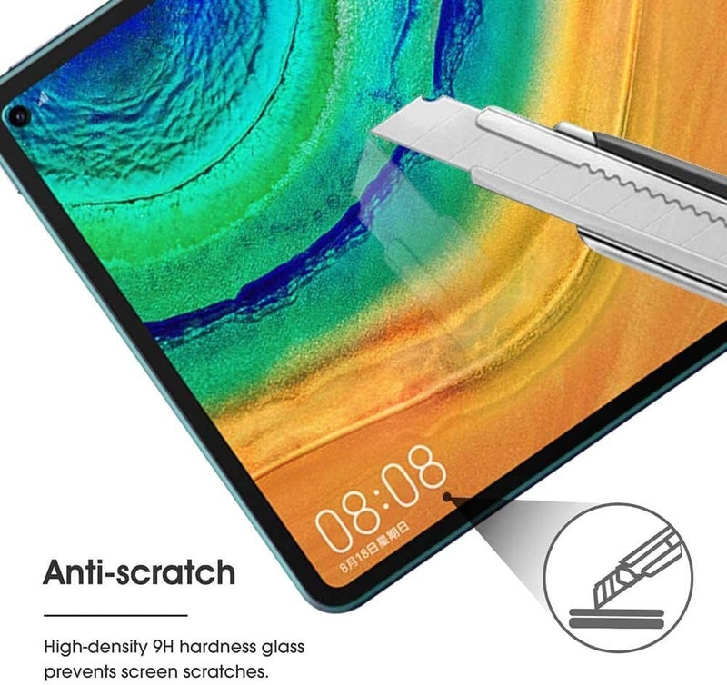 【2 Pack】 Screen Protector Compatible With Huawei Matepad Pro 10.8 2021, Scratch Resistant Hd Transparent 9H Hardness Tempered Glass Flat Protective Film (Matepad Pro 10.8 (2021), Clear) - Image 3