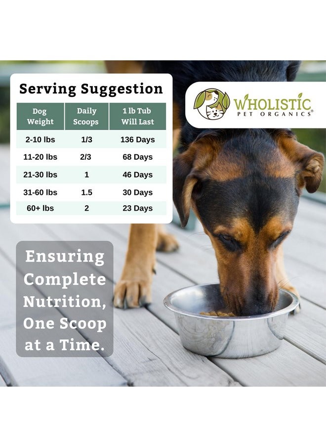 Wholistic Pet Organics Wholistic Pet Organics Canine Complete Multivitamin for Dogs - 1 Lb - Nutrient-Rich Dog Food Supplements & Vitamins - Dog Supplement Powder for Immune System, Skin, Coat & Overall Health  - Image 2