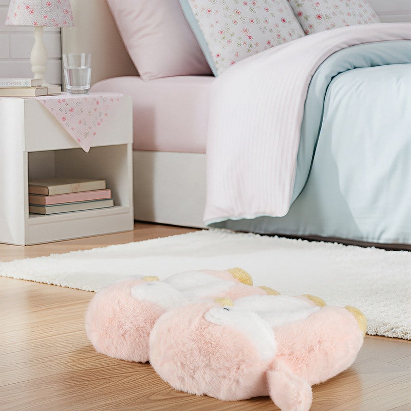 Lucky Kids Funny Cartoon Plush Slippers for Adults – Warm Fleece Memory Foam Indoor Shoes, Soft Cozy House Slippers with Non-Slip Sole for  Women - Image 5