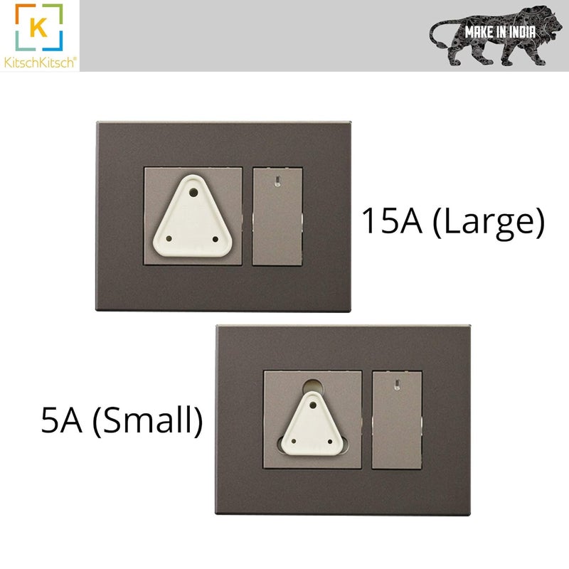 KitschKitsch Baby Infant Child Proofing Safety Plug and Socket Cover Made in India 5A and 15A (White) (Pack of 12) - Image 2