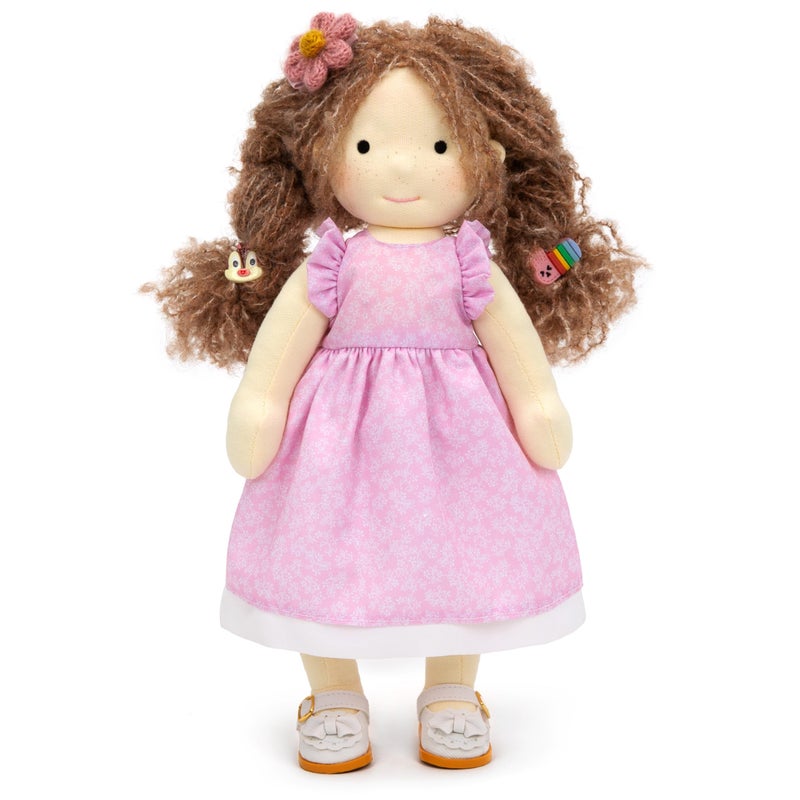 BlissfulPixie Handmade Waldorf Doll Amy 12 Soft Girl Rag Doll with Cute Stuffed Plush Ideal Present for Babies Toddlers - Image 2