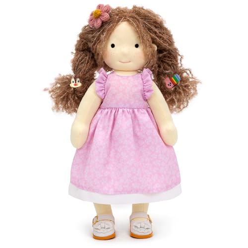 BlissfulPixie Handmade Waldorf Doll Amy 12 Soft Girl Rag Doll with Cute Stuffed Plush Ideal Present for Babies Toddlers - Image 1
