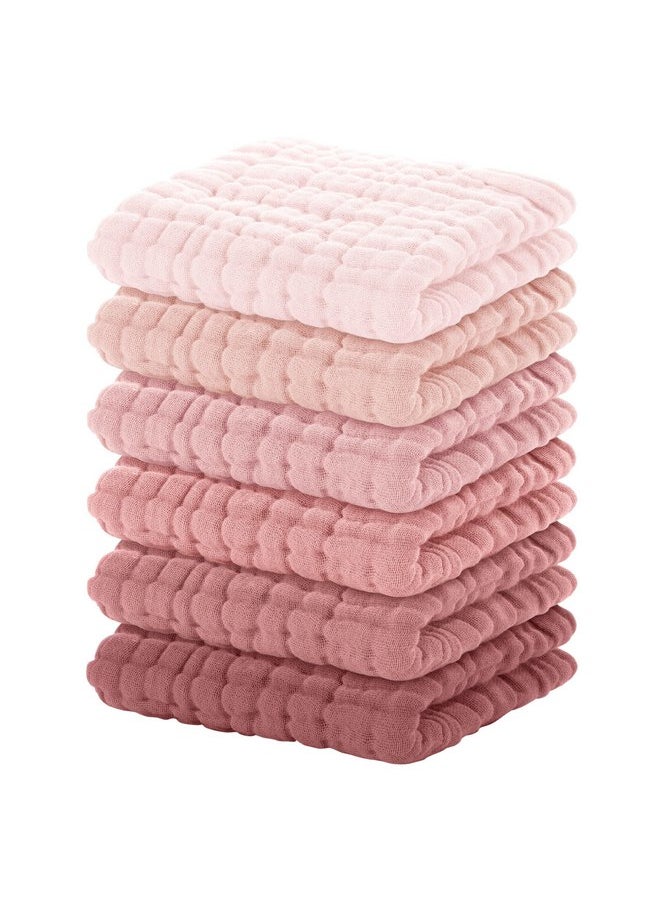 Yoofoss Muslin Baby Washcloths 100% Cotton Face Towels 6 Pack Wash Cloths for Baby 12x12in Soft and Absorbent Baby Wipes (Gradient Pink) - pzsku/Z32711FC4CC0B5D06404EZ/45/_/1737031437/8cbed867-7220-4040-b071-389d60985a61