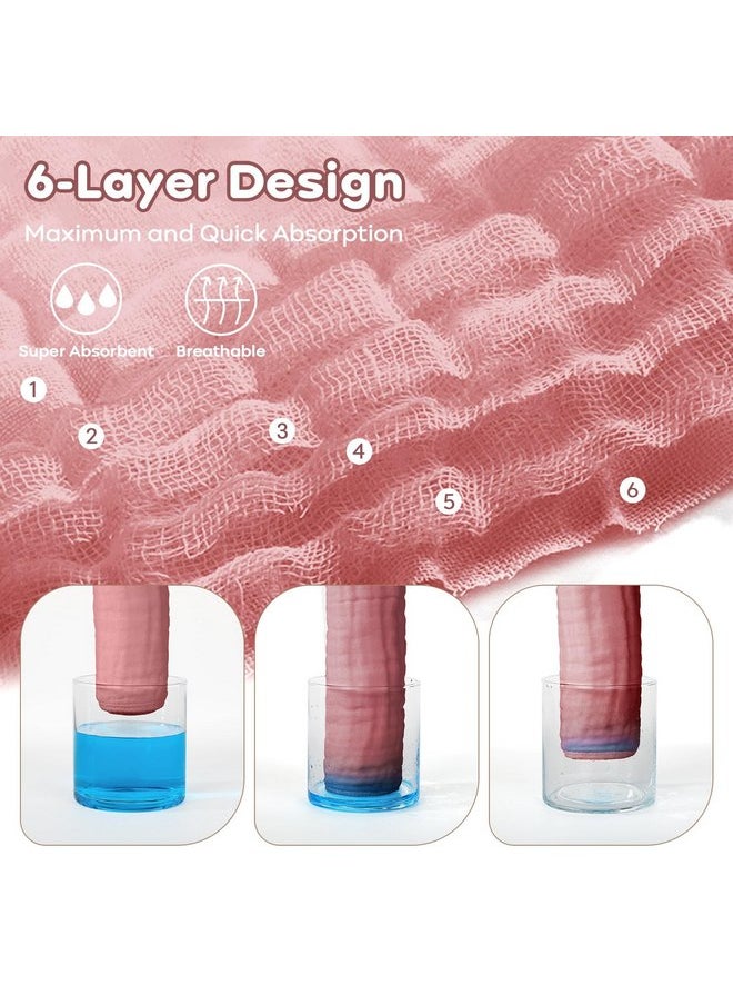 Yoofoss Muslin Baby Washcloths 100% Cotton Face Towels 6 Pack Wash Cloths for Baby 12x12in Soft and Absorbent Baby Wipes (Gradient Pink) - pzsku/Z32711FC4CC0B5D06404EZ/45/_/1737031439/72959334-5ecf-499d-9865-98bb9248a511