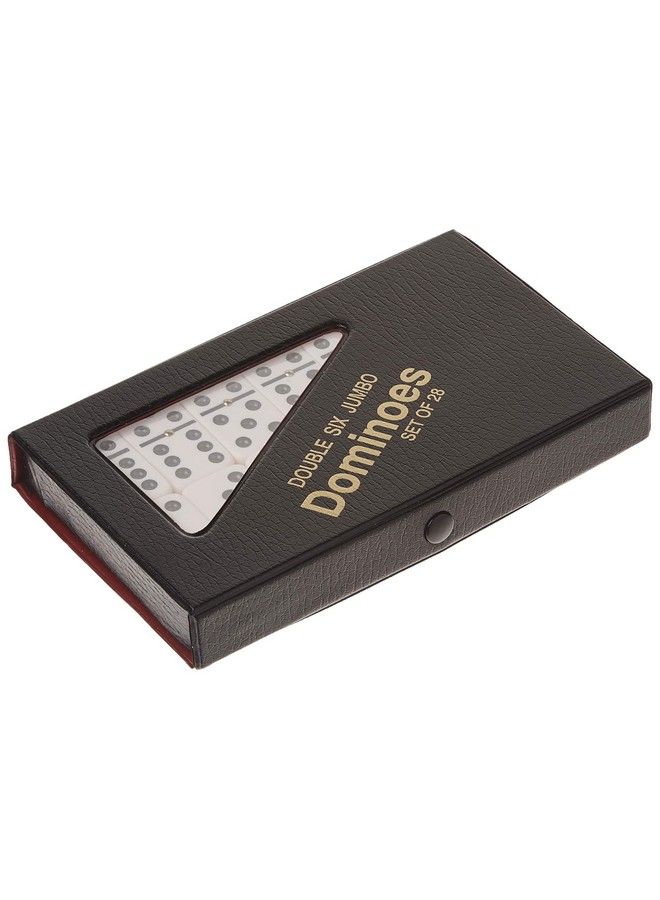 CHH Double 6 Jumbo Size Domino Tiles With Spinner In Vinyl Case Black - Image 3