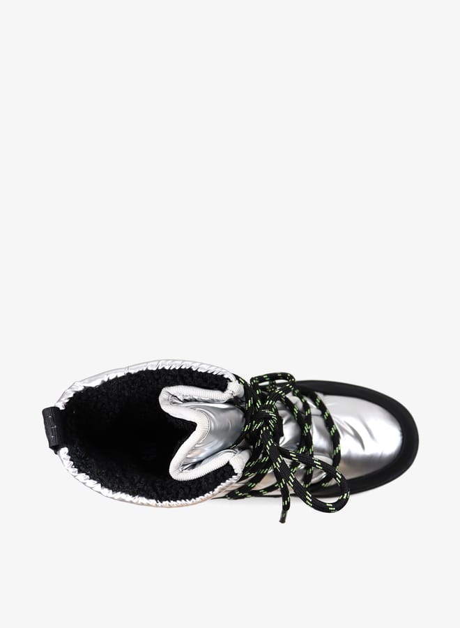 GAP Women's Panelled Lace-Up High Shaft Boots  - Image 4