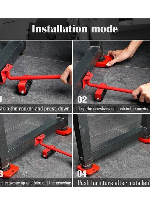 Furniture Moving Tool Set - Heavy Duty Lifter and 360° Rotating Moving Pads