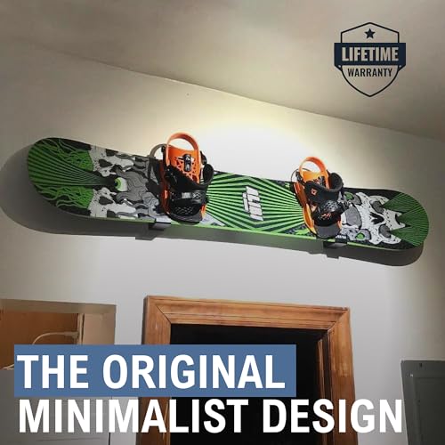 StoreYourBoard Naked Snow, Snowboard Display Wall Rack, Powder Coat Black - Image 2