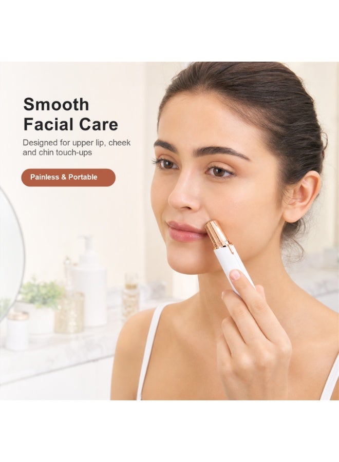 Rechargeable Facial Hair Remover for Women with LED Light, Portable Face Shaver for Upper Lip, Chin and Cheek - Image 4