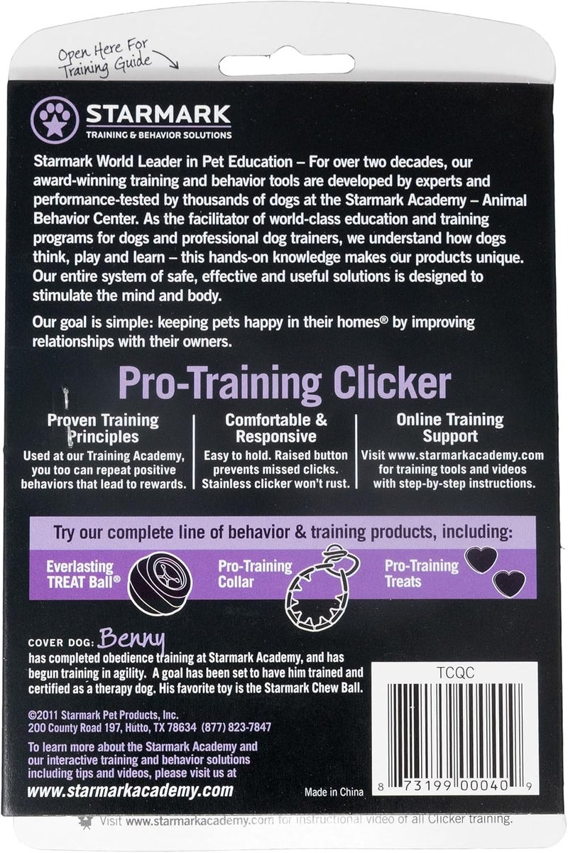 Starmark Pro-Training Clicker for Dogs - Blue, 1 Count - Image 3