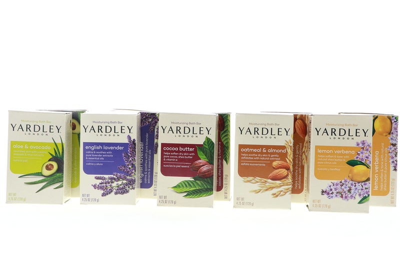 Yardley London Soap Bath Bar Bundle - 10 Bars: English Lavender, Oatmeal and Almond, Aloe and Avocado, Cocoa Butter, Lemon Verbena 4 Ounce Bars (Pack of 10, Two of each) - Image 3