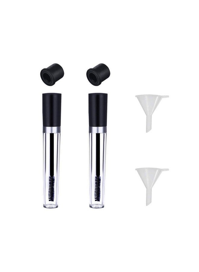 Onwon 2 Pcs 8 mL Empty Mascara Tubes With Eyelash Wand, Rubber Inserts and Funnels for Castor Oil, Ideal Kit for DIY Cosmetics, Includes 2 tubes, 2 rubber inserts and 2 funnels - Image 1